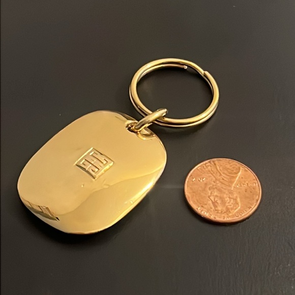Rare Vintage Designer Givenchy Paris Logo Runway Key Tag Chain - Picture 16 of 16